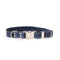 Euro-Dog Quick-Release Leather Dog Collar X-Small Navy - Poudre Pet & Feed Supply